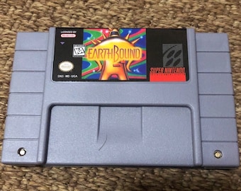 EarthBound Cart Game Nintendo SNES USA NTSC Save Progress Fan Made Cartridge