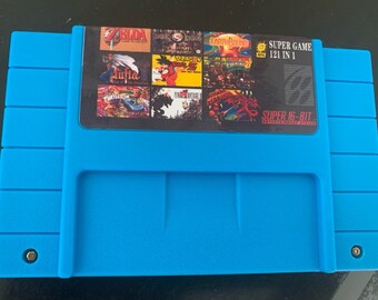 121 in 1 Super Game Cart Nintendo SNES Save Progress NTSC US Version Fan Made