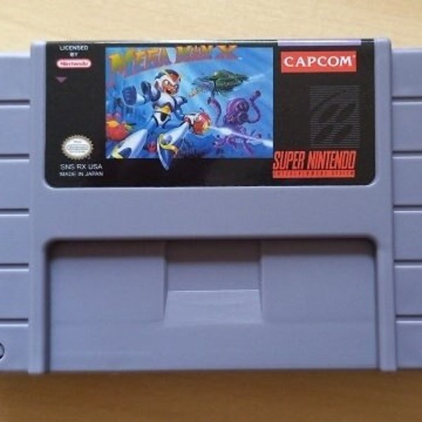 Mega Man X Carte Vidéo Nintendo SNES USA NTSC Action Game Version Fan