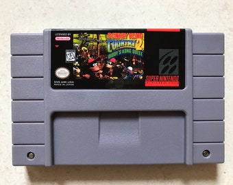 Donkey Kong Country 2 Game Cart Nintendo SNES Usa NTSC Fan Made RPG Cartridge