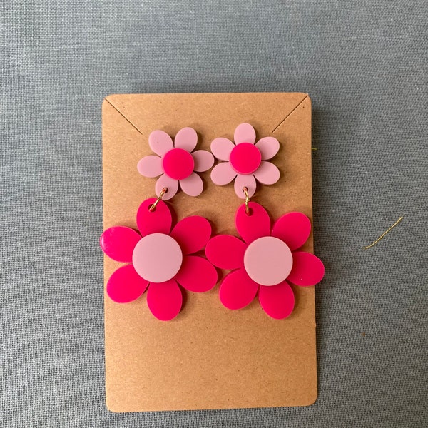 Pendientes colgantes de poder floral mod