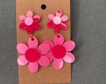 Boucles d'oreilles pendantes Flower Power Mod