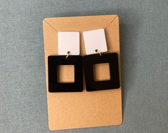 Retro Square Earrings