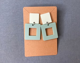 Retro Square Earrings