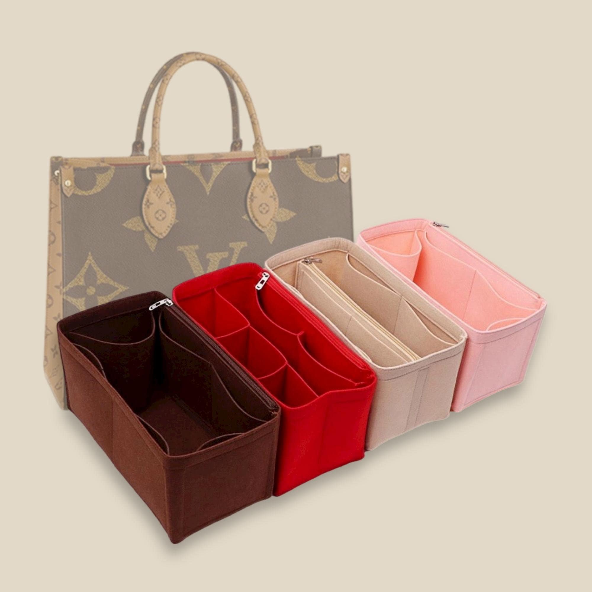 Handbag Organizer For Louis Vuitton Onthego MM Bag with Single Bottle