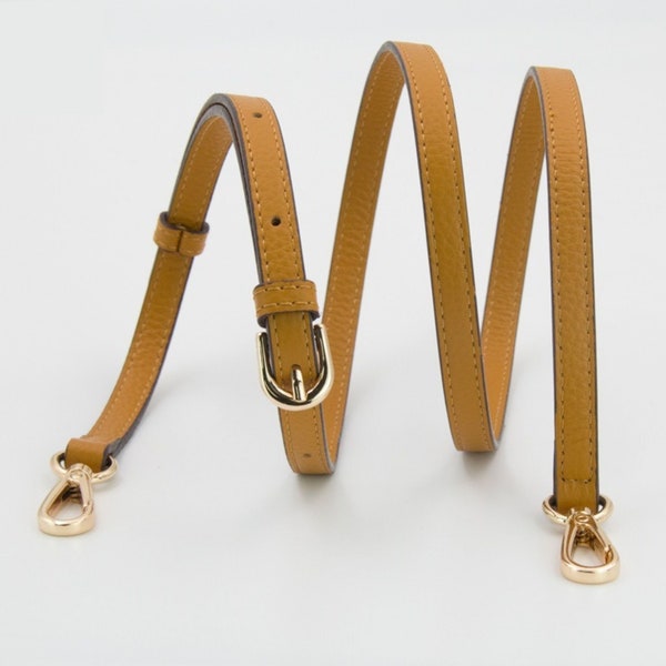 Vachetta Natural Leather Shoulder Strap, Replacement Leather Strap, Adjustable Leather Straps