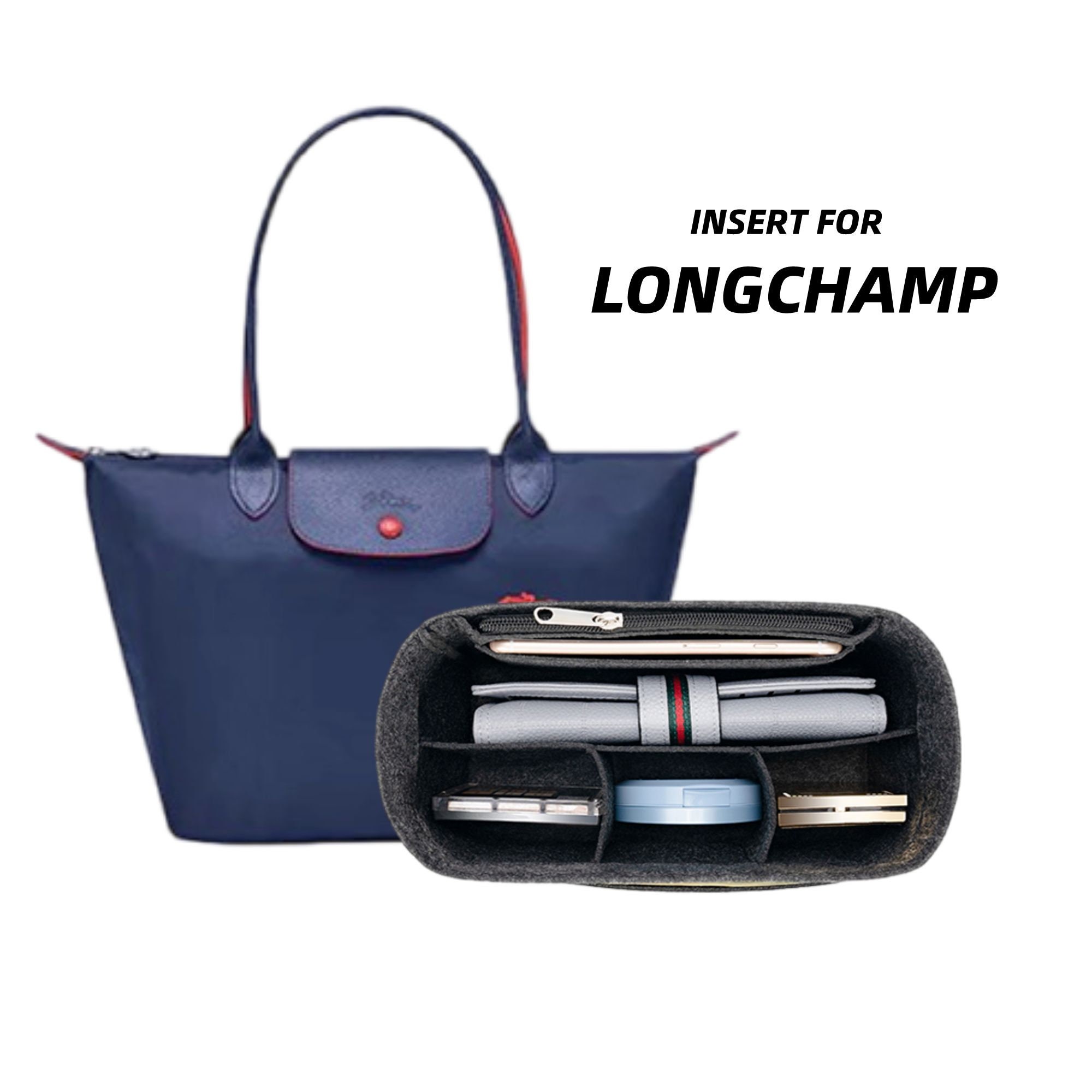 Shop Longchamp LE PLIAGE CUIR 2023 SS Calfskin Vanity Bags