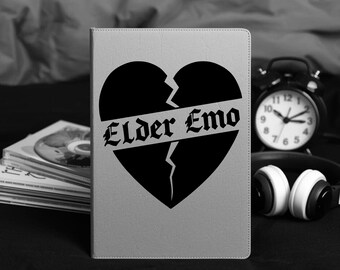 Elder Emo Broken Heart Vinyl Decal • Nostalgic Millennial Scene Kid Car Window Accessory • Early 2000s Alt Rock Music Vehicle Bumper Sticker