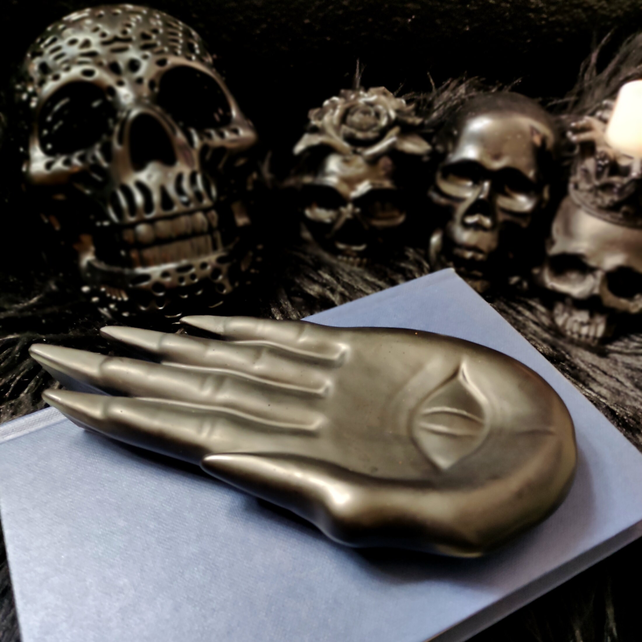 8 WITCH HAND Tealight Candle Holder Black Etsy