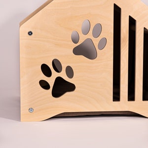 Wooden Cat House: Modern Pet Furniture for Indoor Comfort image 3