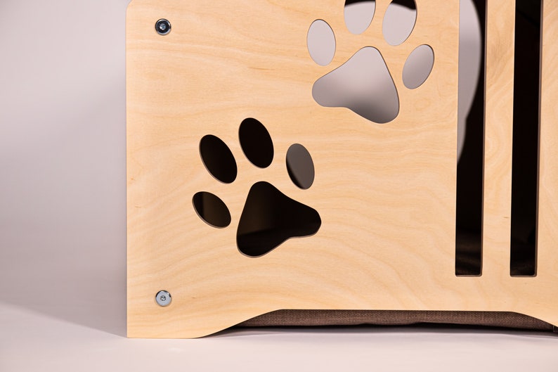 Wooden Cat House: Modern Pet Furniture for Indoor Comfort image 5