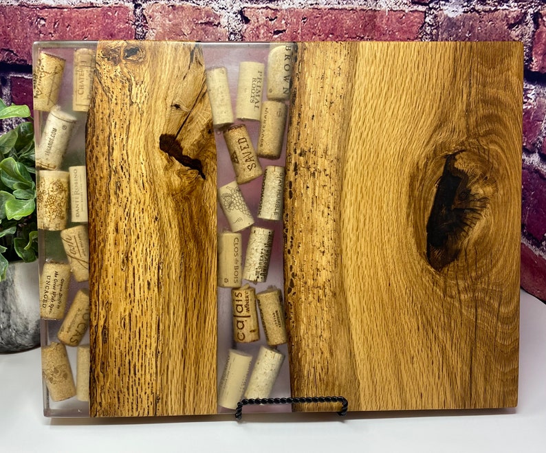 Custom Wine Cork Epoxy Charcuterie Board Epoxy Serving Tray Etsy