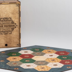 Handcrafted Wooden Box - Premium Quality Game Box Perfect for Settlers of Catan Boards