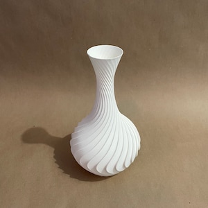 Wavy Matte White Vase