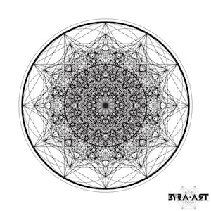 Metatron&#39;s Cube/Lotus Of Life 1 - Sacred Geometry - Geometry - Crystal Grids - Prints - Metatron&#39;s Cube - Meditation - Seed Of Life - Giclee