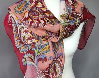 Vintage women's silk scarf.