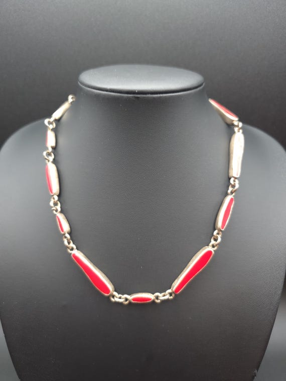 Collier Biche De Bere En étain Argenté - Longueur 54 Cm, Style Designer, Occasion
