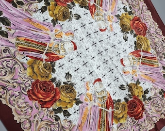 Carré De Soie Pure Vintage LOREDANO - Foulard Ou écharpe Multicolore - Neuf