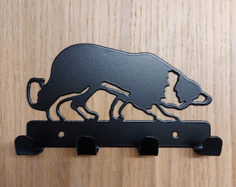 Steel Border Collie Key Hook