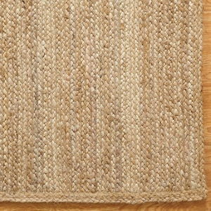 Indian Beige Scandinavian rug. Pattern Hemp Jute Rug. Ivory & Beige Rug. Handwoven Rug. 100% Natural Rug