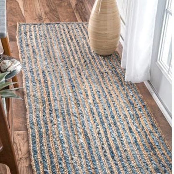 Denim Braided Rug - Etsy
