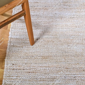6x2,8 x 3 m Weiß und Natürliche Hanf Jute Sprossen-Extra Große Jute Teppiche Jute Teppiche, Schachbrett Jute Teppich, Großflächen Hanf Teppich Für Flur Teppich