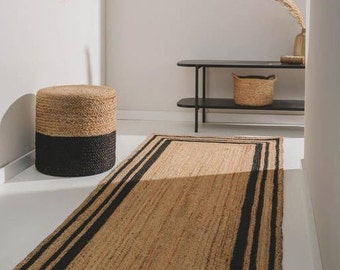 8 x 10 9 x 12 handgemaakt natuurlijk jute gevlochten rechthoektapijt groot vloerkleed boho-tapijt milieuvriendelijk vloerkleed aangepast formaat vloerkleed Woondecoratietapijten
