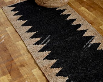 Handwoven Hemp jute runner rug, Natural hemp jute carpet for living room,  area runner carpet, 2x6 2x8 2 x 10 Ft. Hallway, entryway Jute rug