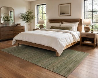 Handwoven Hemp Rug Dhurrie, Hemp Rug For Hallway Rug  Natural Jute Hemp Hand Braided Rug, Hemp Jute Rug, Jute Bed Side Rug, Jute Area Runner