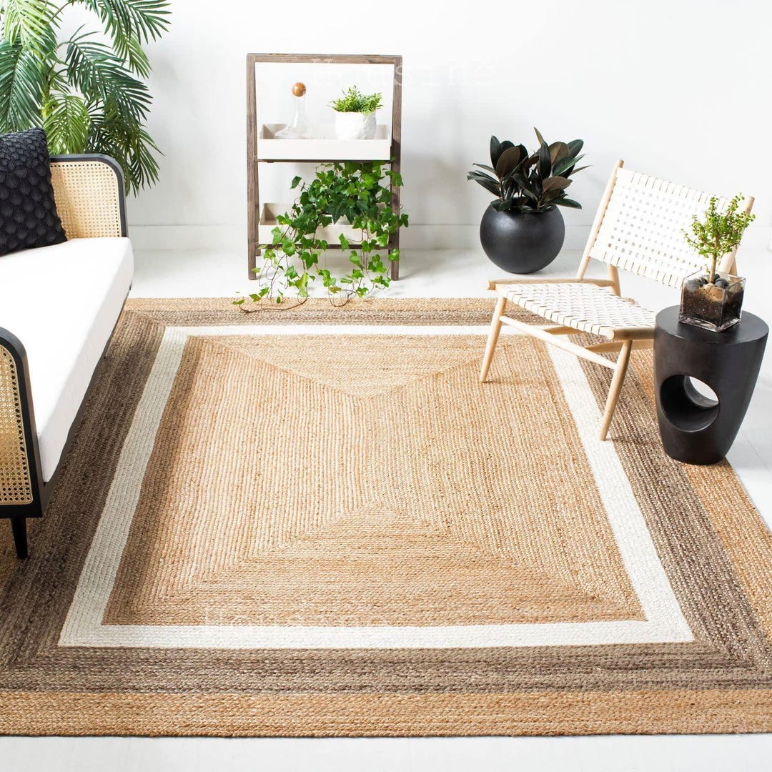 Jute Rug - Natural Jute Rug, Jute Braided Rug, Bohemian Jute Rug, Jute ...