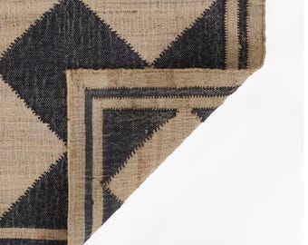 8x10 Jute cotton Rug, Natural Jute rug High Traffic area rug Hand Woven jute rug Boho Style Rug, Bohemian Decor Rug, Moroccan Nordic Rug