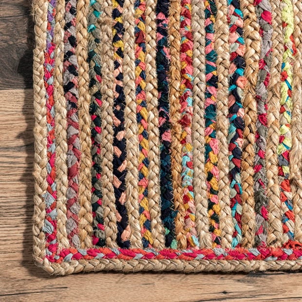Large Indian Rug Bohemian Boho Cotton Jute Chindi Rug Cotton Area Rug ...