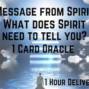 Message spirituel : que devez-vous entendre de la part de l'esprit ? - Conseils quotidiens pour les spiritueux - Livraison en 1 heure - 1 message de la carte Oracle - explicite