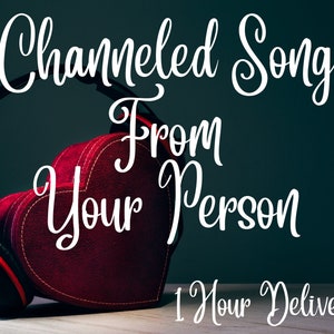 Canción canalizada de tu persona, sentimientos con música, letras de canciones de tu enamorado, alma gemela, llama gemela, lectura de oráculo, ¡entrega en 1 hora!