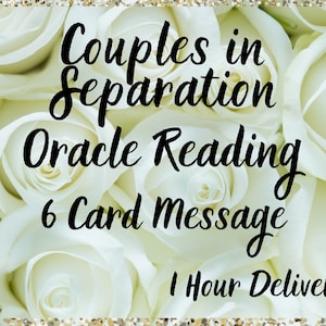 Lezen zonder contact - Koppels gescheiden - Onuitgesproken woorden - Verborgen gedachten - Soulmate - Tweelingvlam- Levering 1 uur - Oracle-lezing van 6 kaarten-