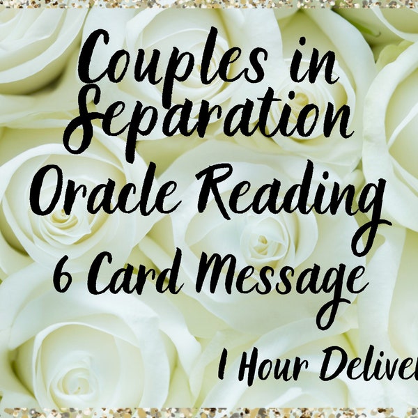 No Contact Reading- Couples in Separation- Words Unspoken - Hidden Thoughts- Soulmate -Twinflame- 1 Hour Delivery -6 card Oracle reading-