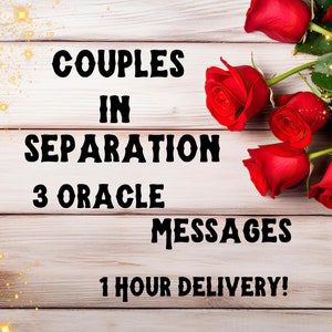 Stellen in scheiding - woorden onuitgesproken - verborgen gedachten en gevoelens - Soulmate - Twin-Flame - Levering 1 uur - Oracle-lezing van 3 kaarten