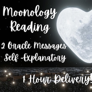 Lectura de Moonology: ¿Qué tienen para decir las lunas? ¿Qué necesitas escuchar hoy? - Lectura de 2 cartas autoexplicativa - Entrega en 1 hora