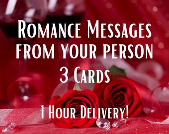 Love Messages from your person, What they want to say, Romance Messages, 3 Oracle Cards, 1 Hour Delivery, Hidden thoughts & feelings,