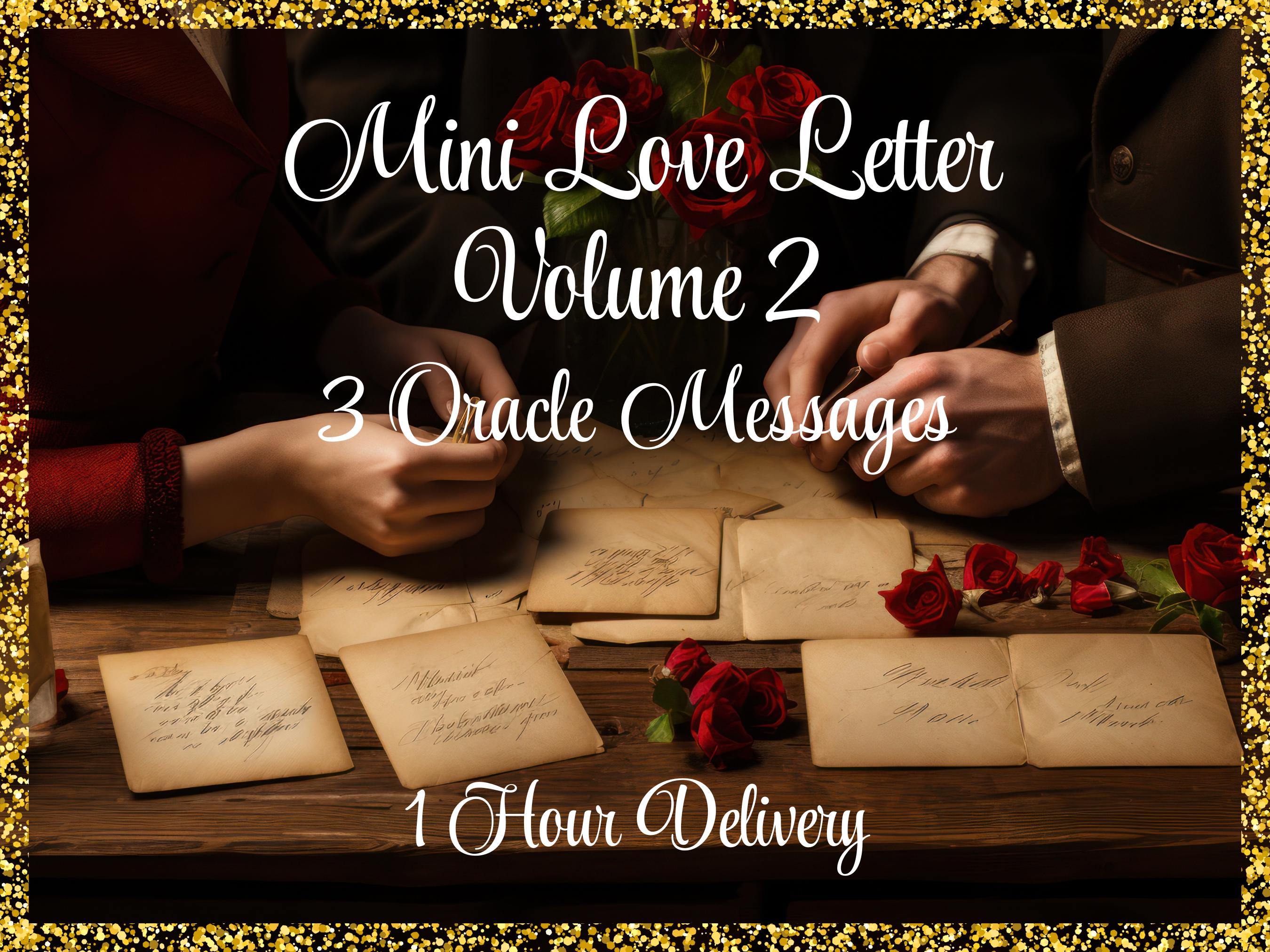 Love Letter from Your Person, What Are They Thinking, Love Messages, 1 Hour Delivery, Same Day, 3 Card Reading, Words Unspoken Oracle