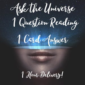 Frag das Universum! JA / NEIN Frage, Liebe, Karriere, 1 Frage lesen, Ja / Nein 1 Karte Antwort, Lass es uns herausfinden! 1 Stunde Lieferung, selben Tag