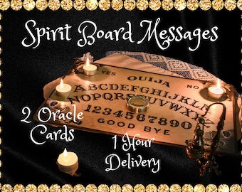 Spirit Board Messages, Tarot Edition, 2 Oracle Cards Self Explanatory, What does the Spirit Board want to say?, Fun Reading, 1 Hour Delivery