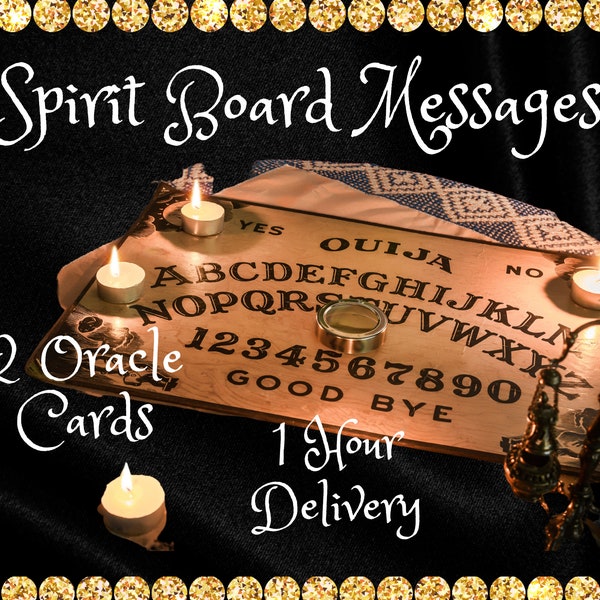 Spirit Board Messages, Tarot Edition, 2 Oracle Cards Self Explanatory, What does the Spirit Board want to say?, Fun Reading, 1 Hour Delivery