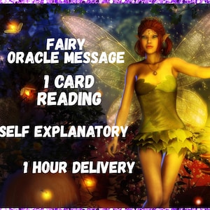 Lettura dell'Oracolo delle Fate, Messaggio dell'Oracolo con una Carta, cosa hai bisogno di sentire, Consegna in 1 Ora, Messaggio dalla tua Fata, Stesso Giorno
