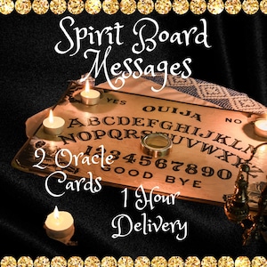 Spirit Board Oracle Reading, 2 Card Reading, 1 Hour Delivery, Same Day Reading