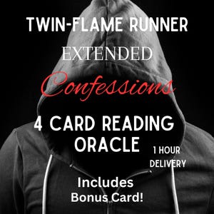 Twin Flame Runner Oracle Reading, Extended Confessions, 5 Cards, Hidden Feelings, 1 Hour Delivery, Same Day, What Are They Thinking