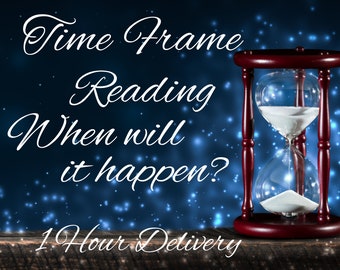 When will it happen?- Timeframe Reading, 2 QUESTIONS, Timeline Reading, 1 Hour Delivery, Psychic Tarot Reading, 2 Timeframe answers,