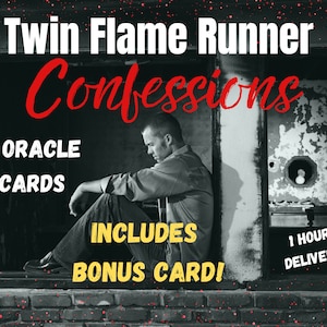Confesiones de un corredor de llamas gemelas, ¿Qué quiere decir el corredor?, Llamas gemelas en separación, Entrega en 1 hora, 4 cartas, ¡más tarjeta adicional!