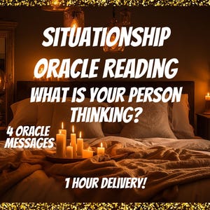 シチュエーションリーディング、FWB、隠された感情？何が起こっているの？意図、隠された告白？4つのオラクルメッセージ、1時間以内の配信、当日