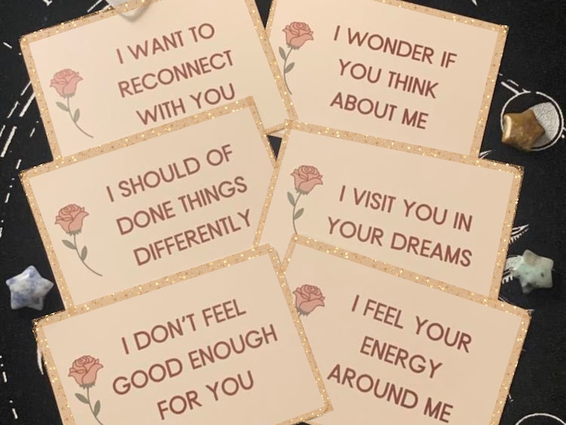 No Contact Reading, Couples in Separation, Feelings, Thoughts, 1 Hour Delivery - 6 Card Oracle Reading- Same Day image 2